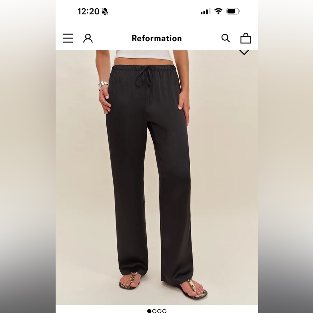Reformation Olina Silk Pants